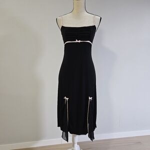 Vintage 90s Y2K Babydoll Whimsigoth Milkmaid Fairy Slip Dress Medium